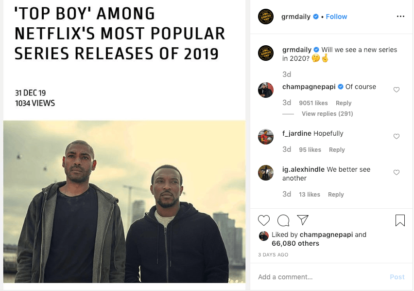 Drake Confirms 'Top Boy' Season 4 Coming in 2020 on Netflix 