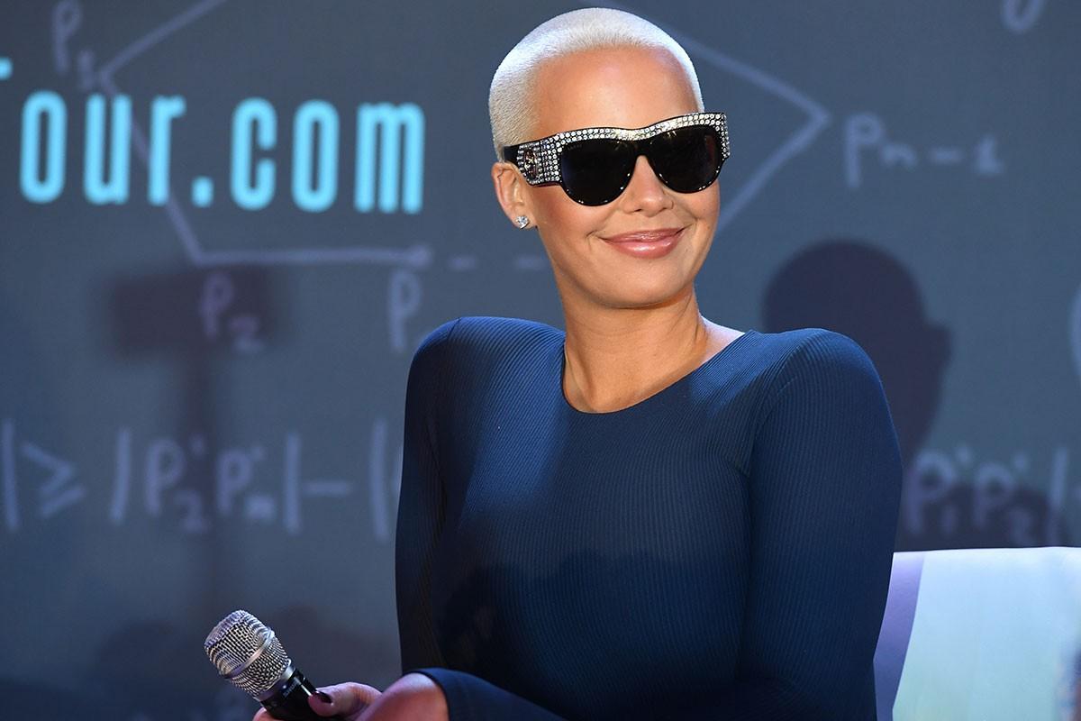 Amber Rose Seemingly Gets Massive Forehead Tattoo