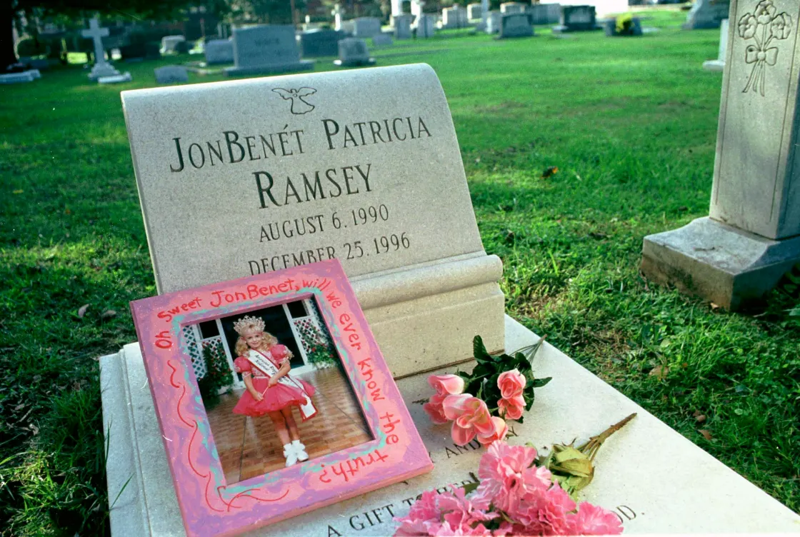 JonBenet Ramsey's grave in Marietta, Ga., on Oct. 20, 1999.Zuma Press 