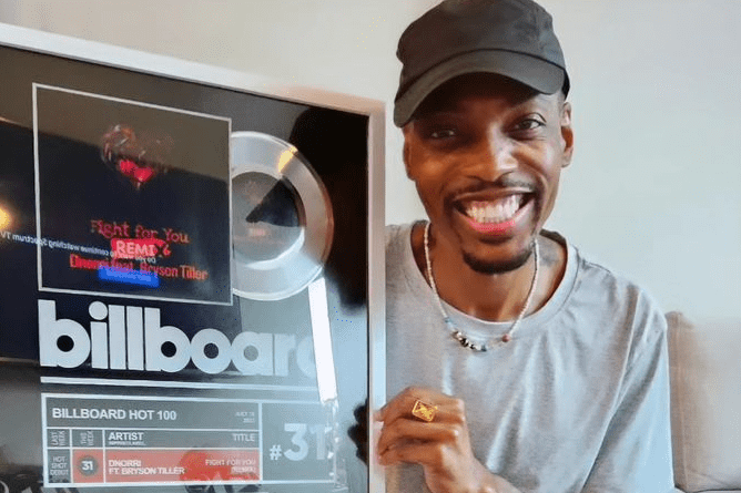 Dnorri Receives Plaque For Reaching #31 On Billboard Hot 100 Charts
