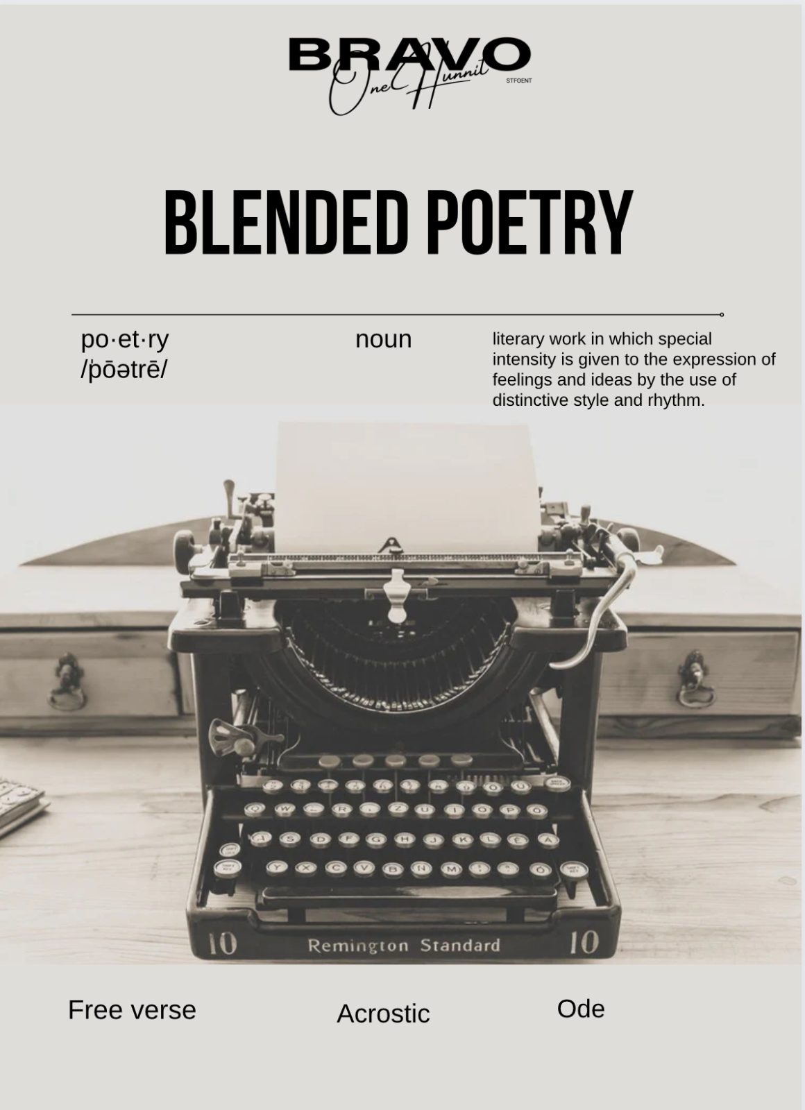 BravoOneHunnit Unveils His 7th Album, “Blended Poetry,” A Masterful Fusion Of Poetic Art