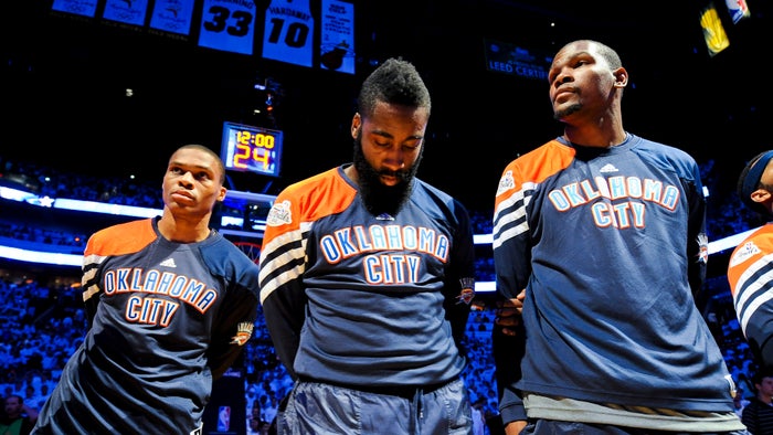 Kevin Durant James Harden Russell Westbrook