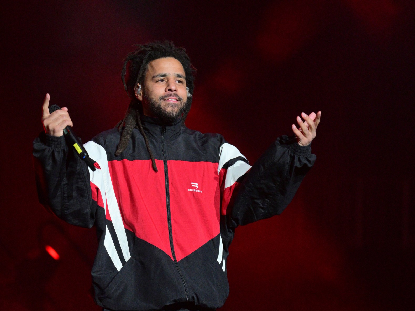 ATLANTA, GEORGIA - DECEMBER 27: J. Cole performs onstage during Lil Baby & Friends Birthday Celebration at State Farm Arena on December 27, 2023 in Atlanta, Georgia. (Photo by Prince Williams/WireImage)