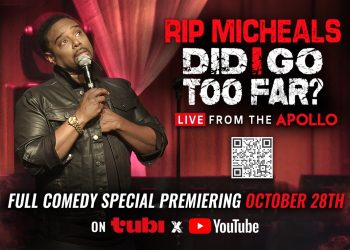 Rip Micheals Brings Unfiltered Laughs to the Historic Apollo Theater — Comedy Special Debuts October 28 on Tubi & YouTube