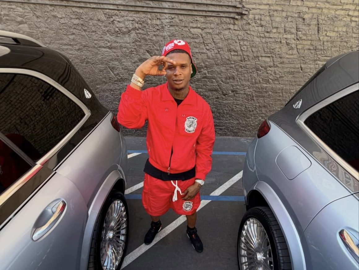 HoodTrophy Bino Pulls Up In 2 Maybachs Full of Sneakers For Youth Giveback