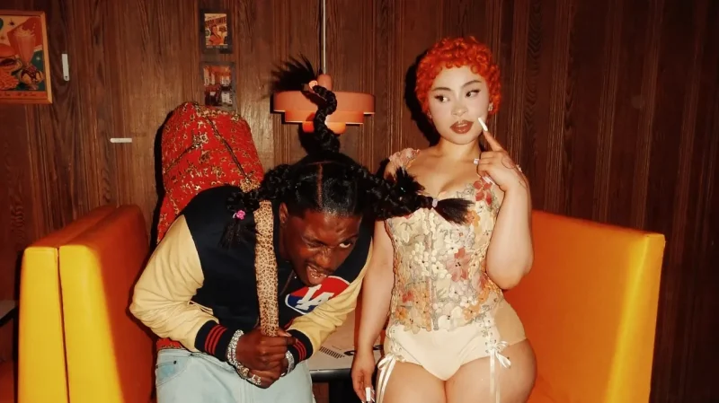Ice Spice and Lil Yachty in promotional imagery for Out My Face