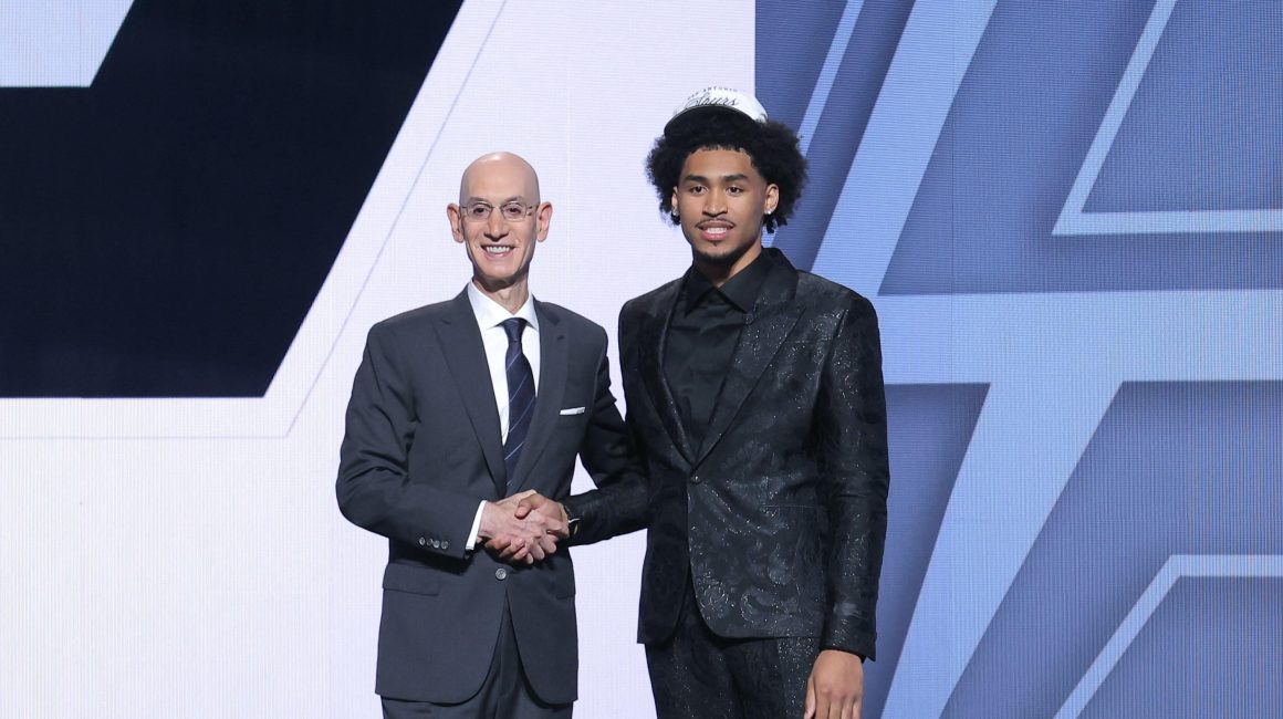 Dylan Harper and his mother Maria Harper during the 2025 NBA Draft period