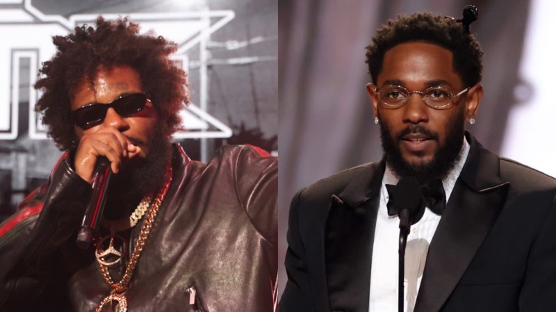 The Game and Kendrick Lamar pictured in a split editorial image