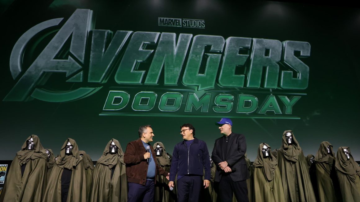 Robert Downey Jr. reveals himself as Doctor Doom onstage during Marvel Studios’ Hall H panel at San Diego Comic-Con 2024.