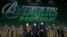 Robert Downey Jr. reveals himself as Doctor Doom onstage during Marvel Studios’ Hall H panel at San Diego Comic-Con 2024.