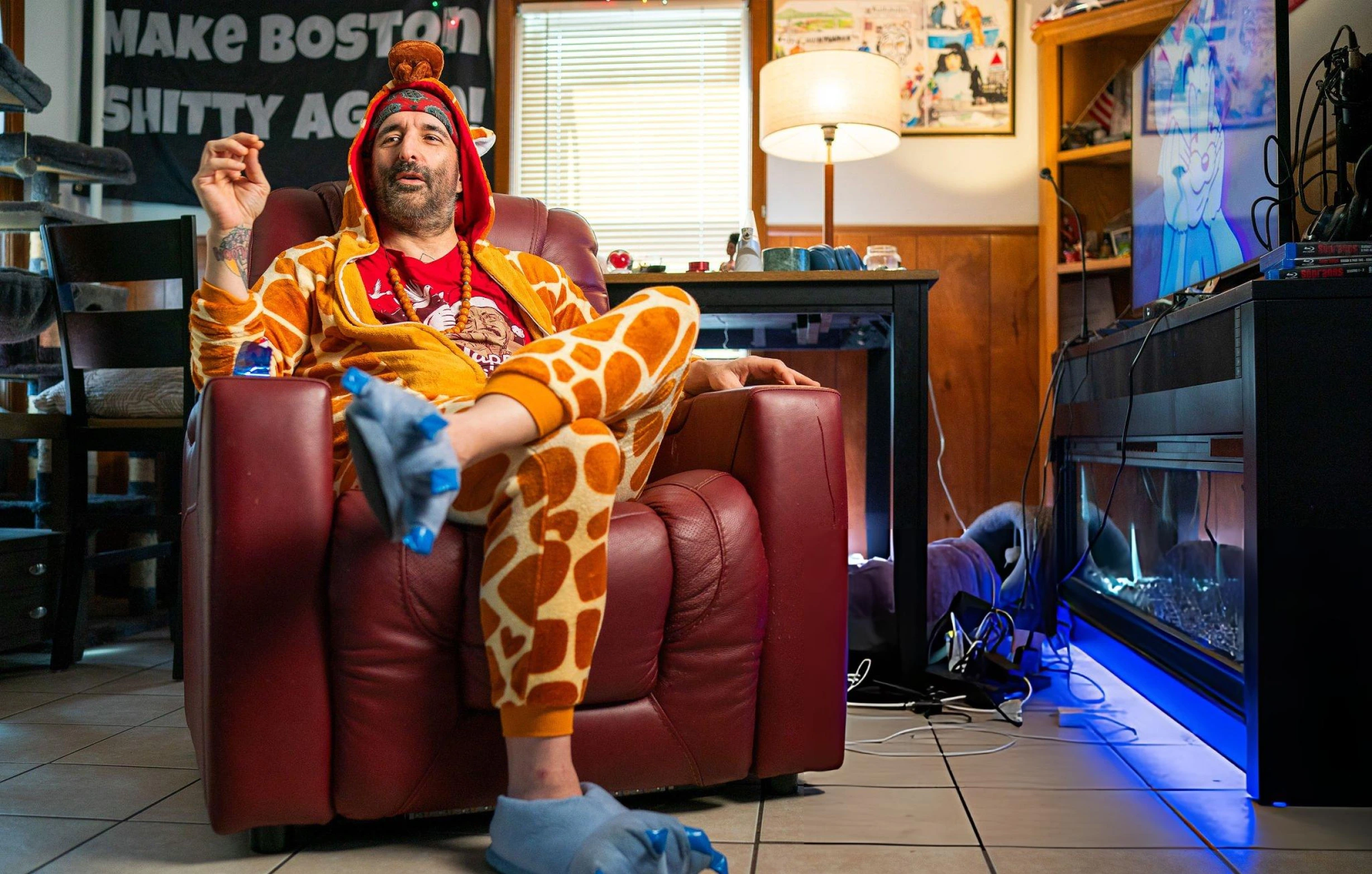 Robby Roadsteamer Turns Political Protest Into Viral Hip-Hop Satire as ‘The Protest Giraffe’