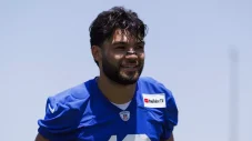 Los Angeles Rams wide receiver Puka Nacua at the team training facility in 2026