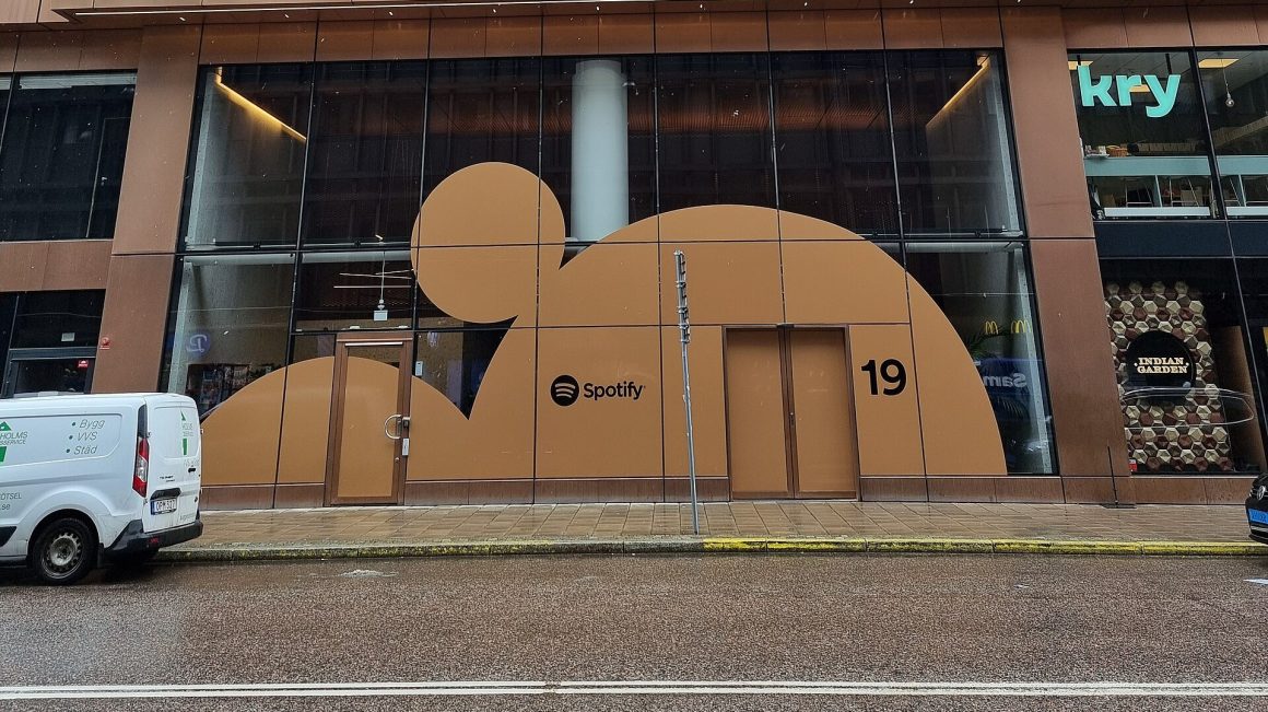Spotify’s Stockholm headquarters, photographed April 5, 2024.