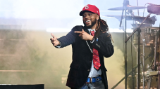 Metro Boomin performing in a red cap at HBCU AWARE FEST in Atlanta