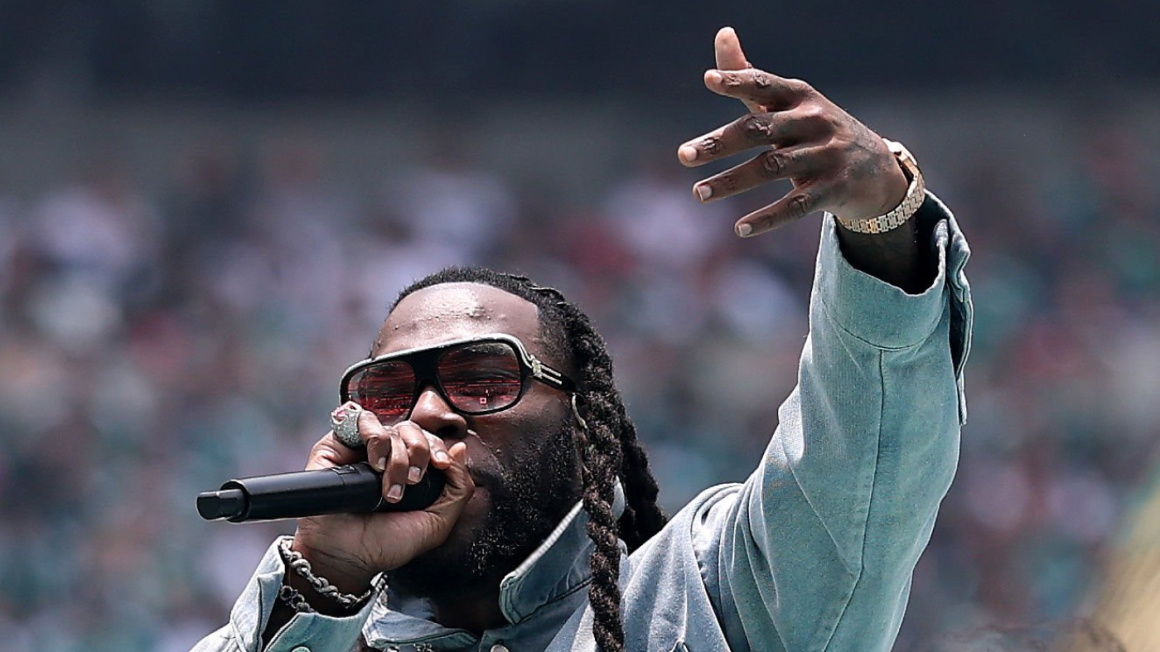 Burna Boy - MEXICO CITY, MEXICO - JUNE 11: Burna Boy performs during the Opening Ceremony before the FIFA World Cup 2026 Group A match between Mexico and South Africa at Mexico City Stadium on June 11, 2026 in Mexico City, Mexico. (Photo by Ryan Pierse - FIFA/FIFA via Getty Images)