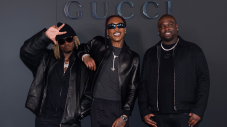 Ken Carson - NEW YORK, NEW YORK - MAY 16: (L-R) Destroy Lonely, Playboi Carti and Ken Carson attend the Gucci Cruise 2027 fashion show at Times Square on May 16, 2026 in New York City. (Photo by TheStewartofNY/Getty Images)