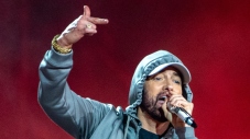 Eminem - DETROIT, MICHIGAN - JUNE 06: Eminem performs onstage at Live from Detroit: The Concert at Michigan Central" at Michigan Central Station on June 06, 2024 in Detroit, Michigan. (Photo by Aaron J. Thornton/Getty Images)