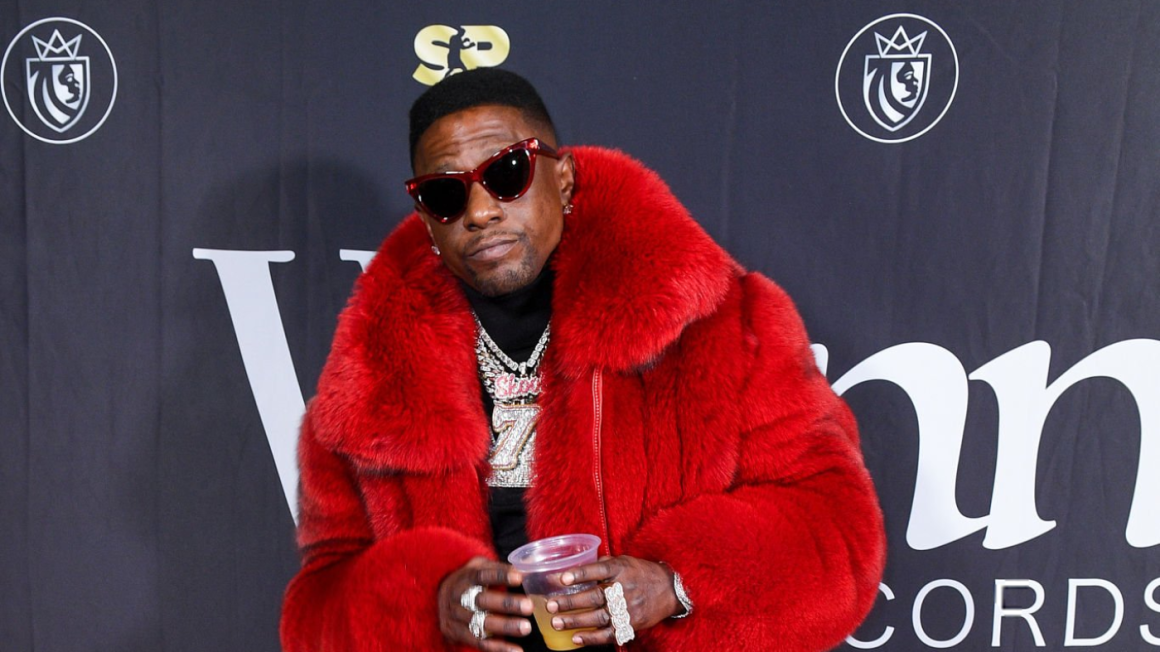 Boosie Badazz - DETROIT, MICHIGAN - FEBRUARY 22: Boosie Badazz attends the Claressa Shields & Franchon Cruz-Dezum Boxing Match at Little Caesars Arena on February 22, 2026 in Detroit, Michigan. (Photo by Aaron J. Thornton/Getty Images for Wynn Records)