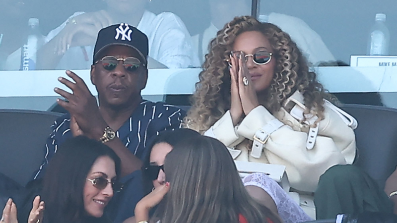 JAY-Z - US rapper Jay-Z and singer Beyonce attend the 2026 World Cup football tournament final match between Spain and Argentina at the New York/New Jersey Stadium in East Rutherford on July 19, 2026. (Photo by CHARLY TRIBALLEAU / AFP via Getty Images)